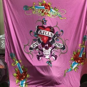 Ed Hardy Love Kills Duvet Cover w/pillow sham